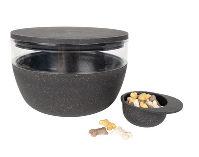 District 70 BAMBOO Treat Jar Vorratsbehälter Leckerlis Hundefutter ø 18cm