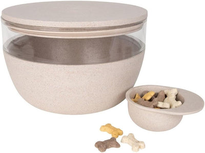 District 70 BAMBOO Treat Jar Vorratsbehälter Leckerlis Hundefutter ø 18cm
