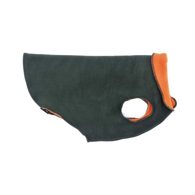 Hundepullover Goldpaw Double Fleece Hunter Green/Orange
