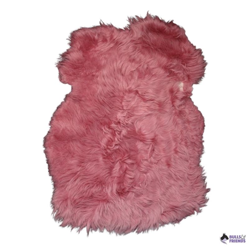 Lammfell - Hundedecke - Liegedecke - Farbe rosa.