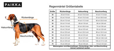 Paikka reflektierender Hunderegenmantel Schwarz