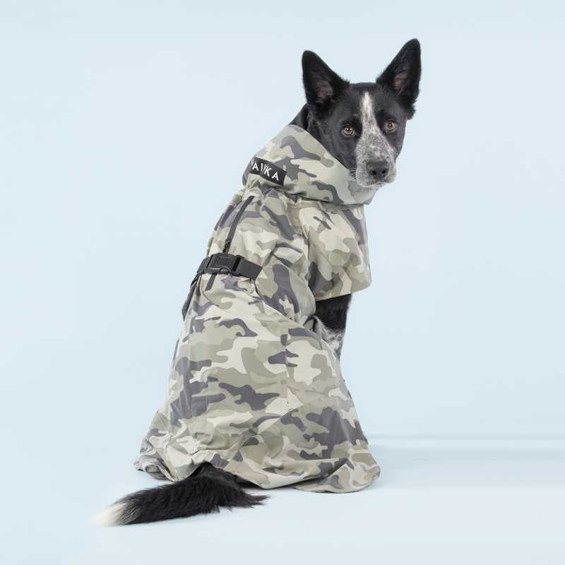 Paikka reflektierender Hunderegenmantel Camouflage