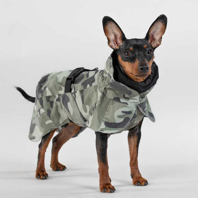 Paikka reflektierender Hunderegenmantel Camouflage
