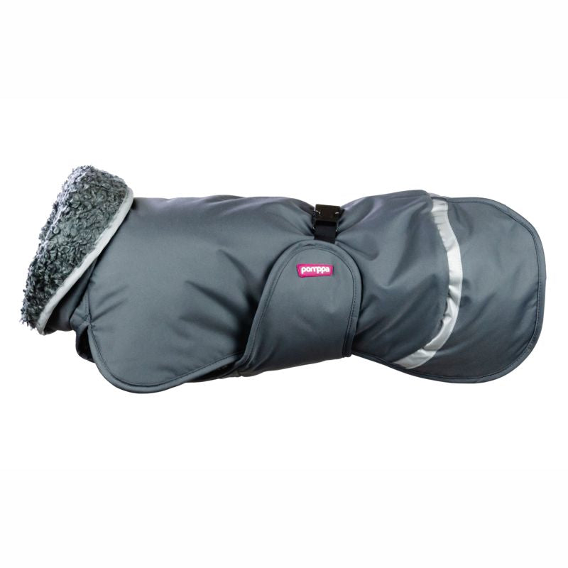 Hunde Wintermantel Toppa Pomppa Graphite.