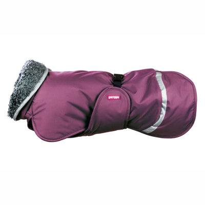 Hunde Wintermantel Toppa Pomppa Plum.