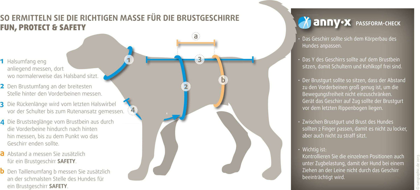 Hundegeschirr AnnyX Brustgeschirr Fun braun/bernstein.